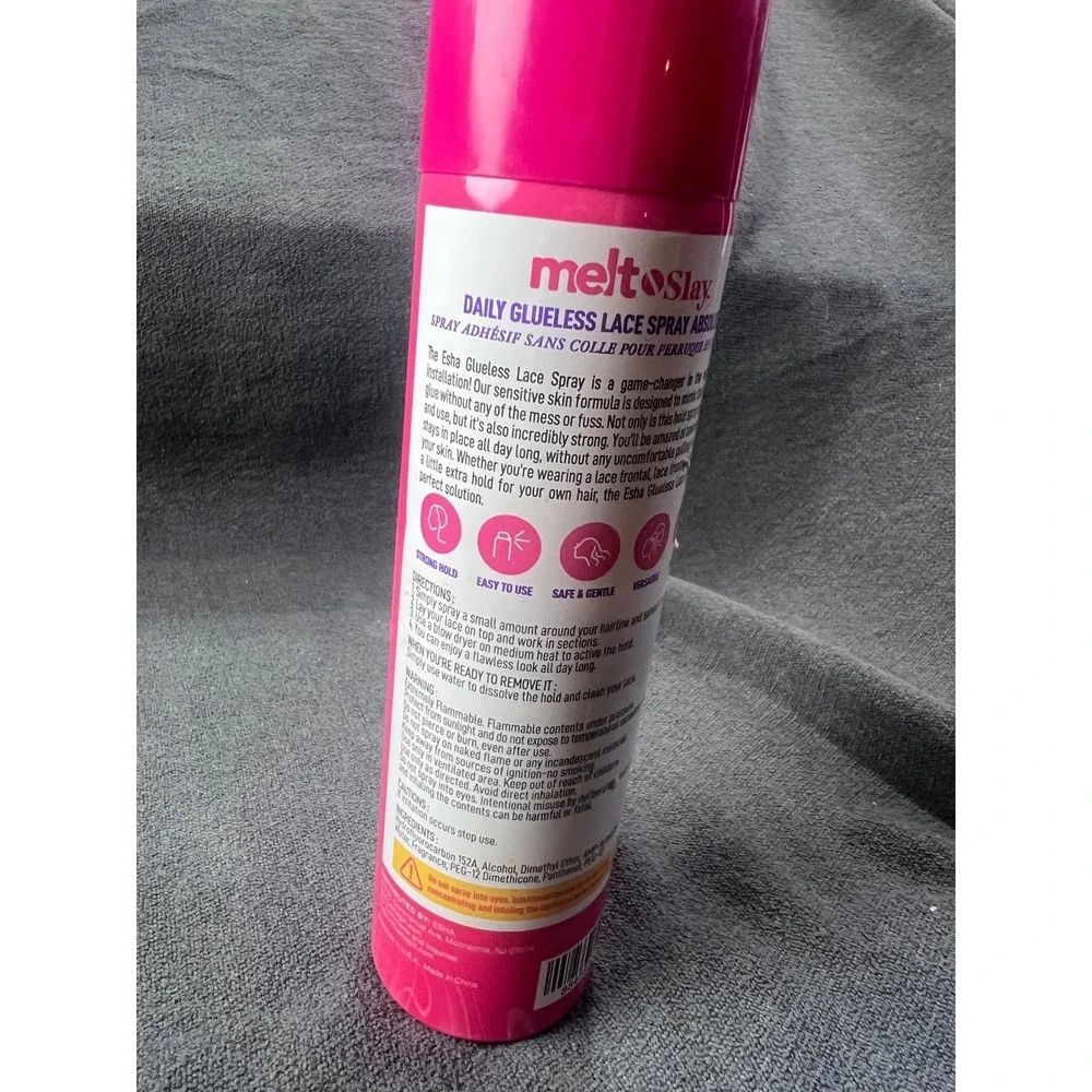 Esha Melt N Slay Daily Glueless Lace Spray Absolute 7.4oz Lace Wig Bond Pink